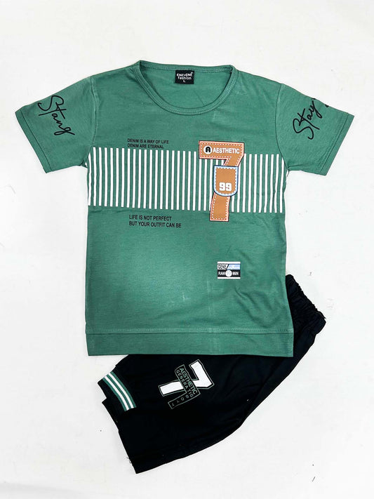1Yr - 4Yrs 7 Green Suit For Kids OP BS695