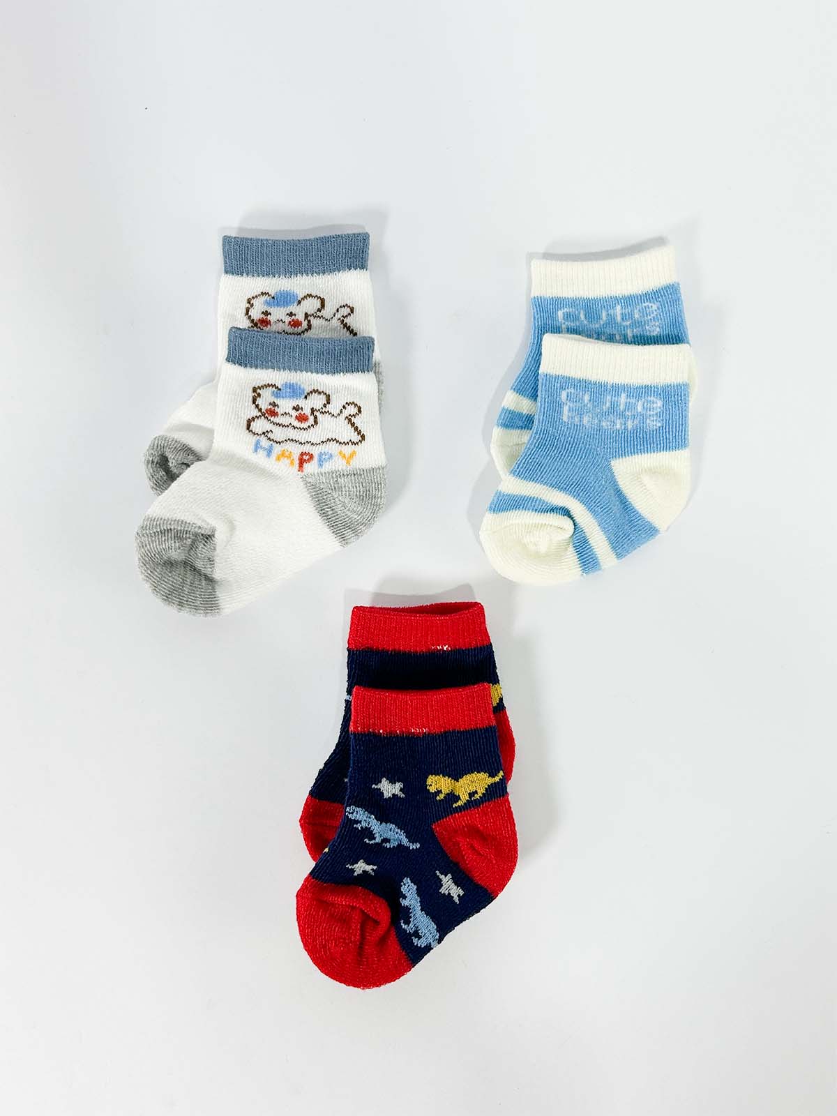 0 Mth - 6 Mth Pack Of 3 Socks for Newborn NB40