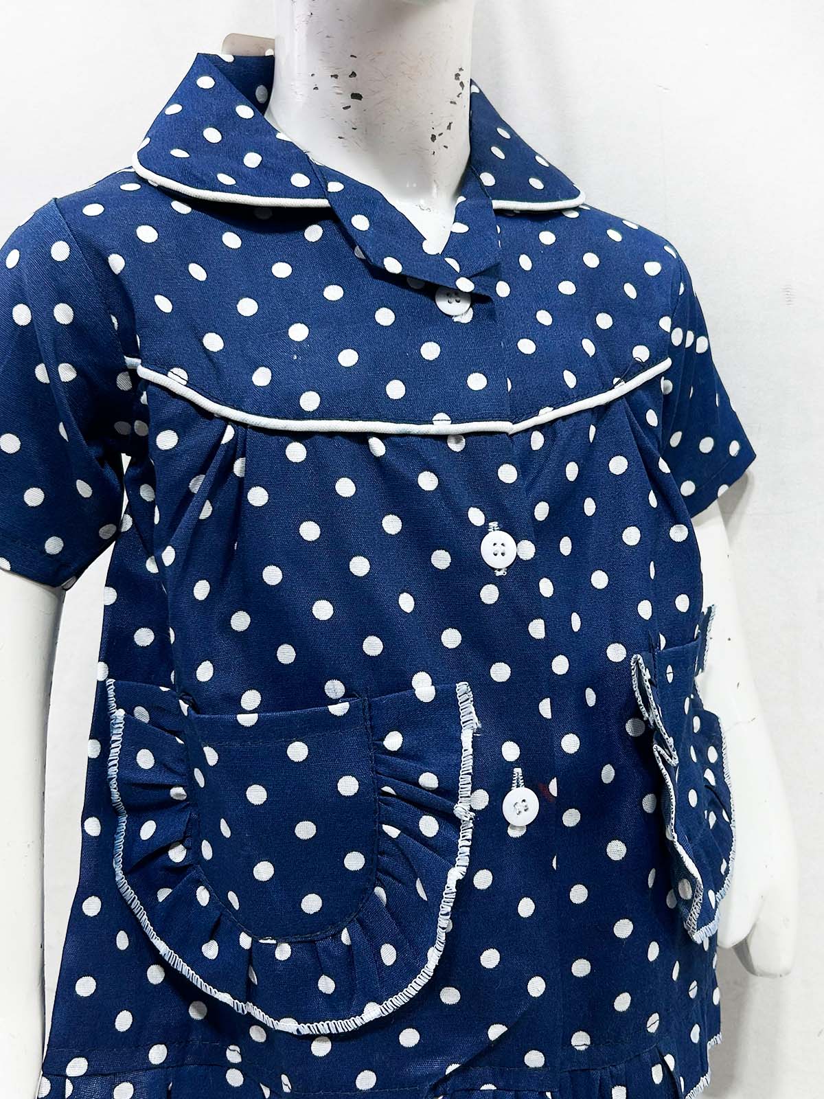 1Yrs - 5Yrs Blue Cotton Night Suit For Girls NG GNS36
