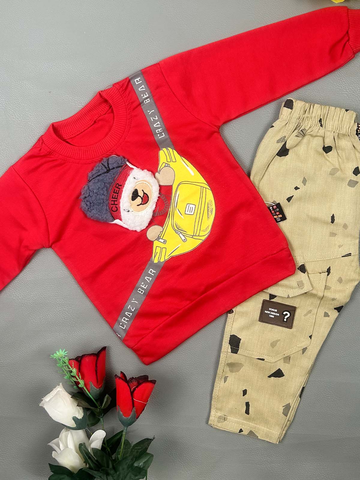 1Yr - 4Yrs Cheer Red Suit For Kids RZ BS754
