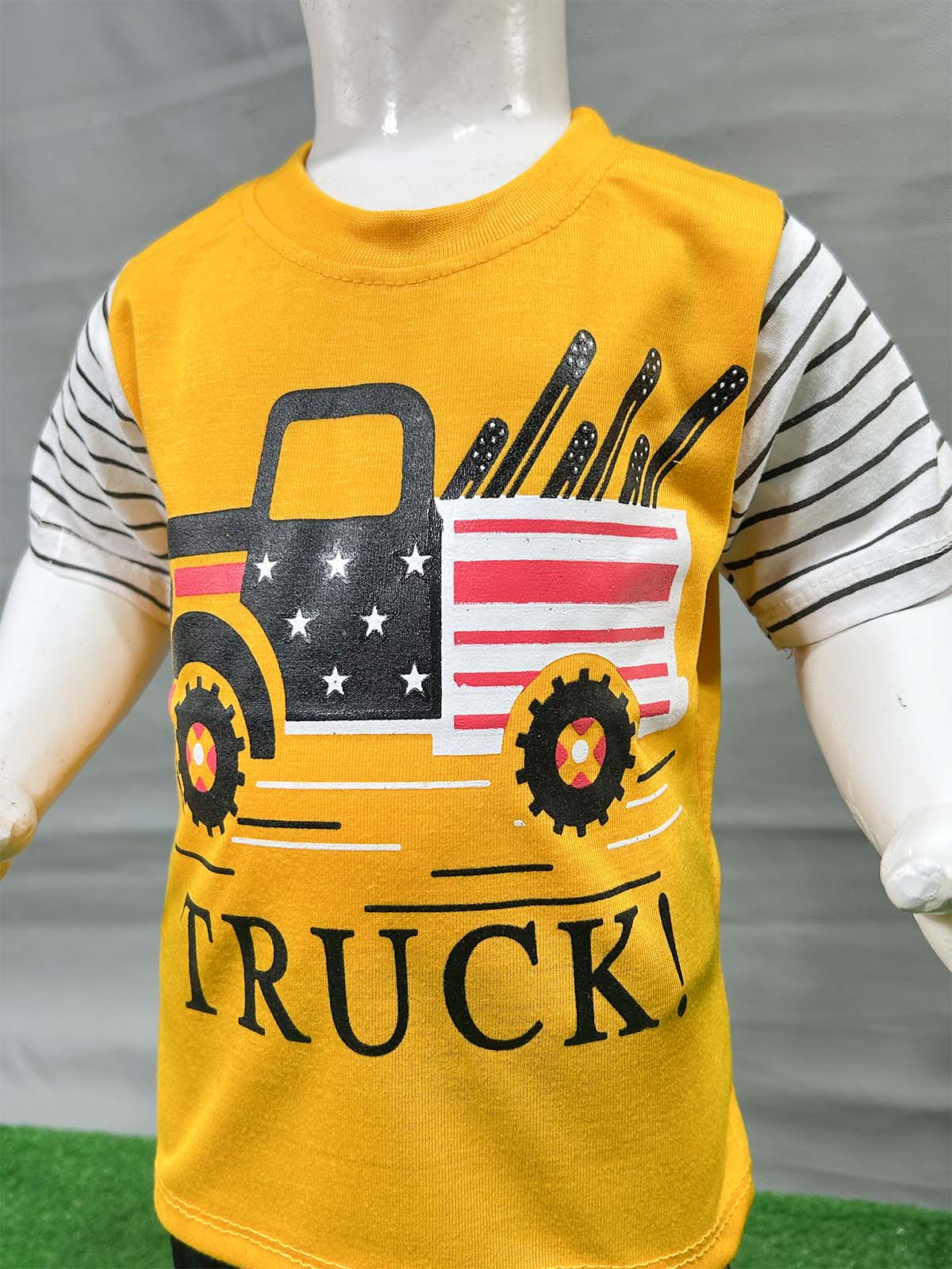 1Yr - 4Yrs Truck Yellow Suit For Kids RG BS589
