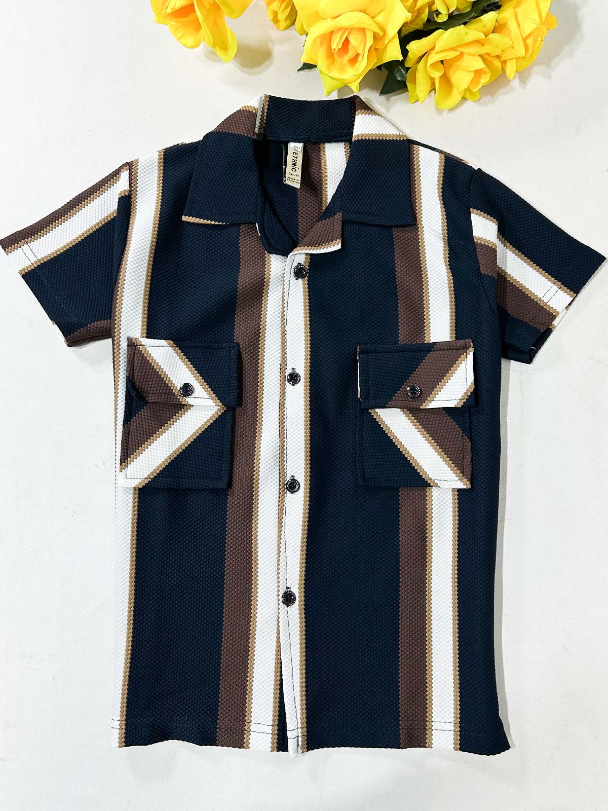4Yrs - 10Yrs Blue Old Money Shirt for Boys BCS74