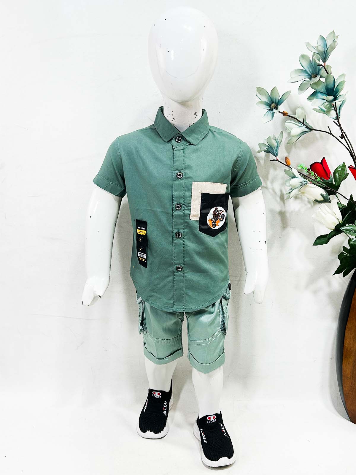 1Yr - 4Yrs Green Suit For Kids ES BS700