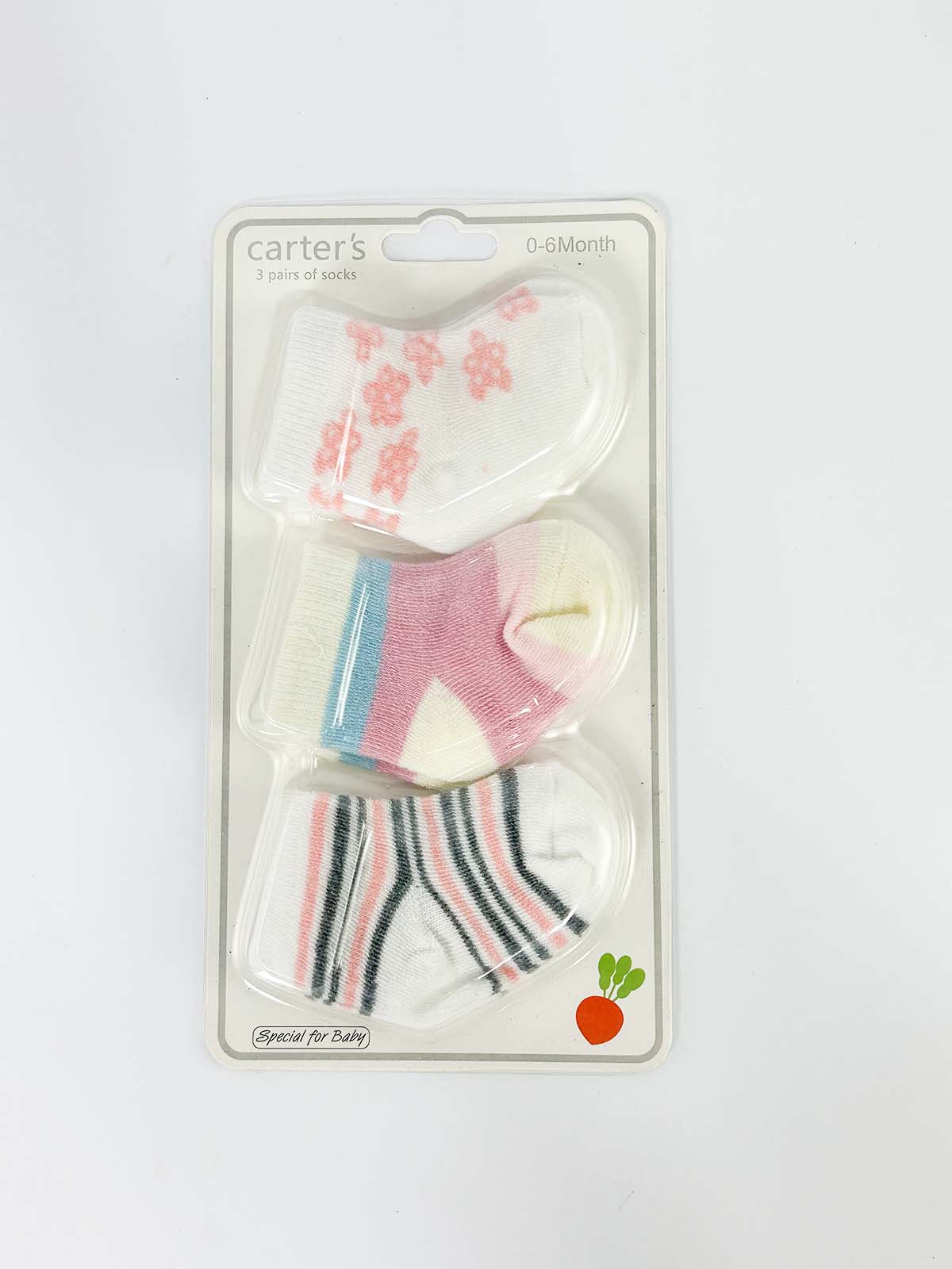 0 Mth - 6 Mth Pack Of 3 Socks for Newborn NB41