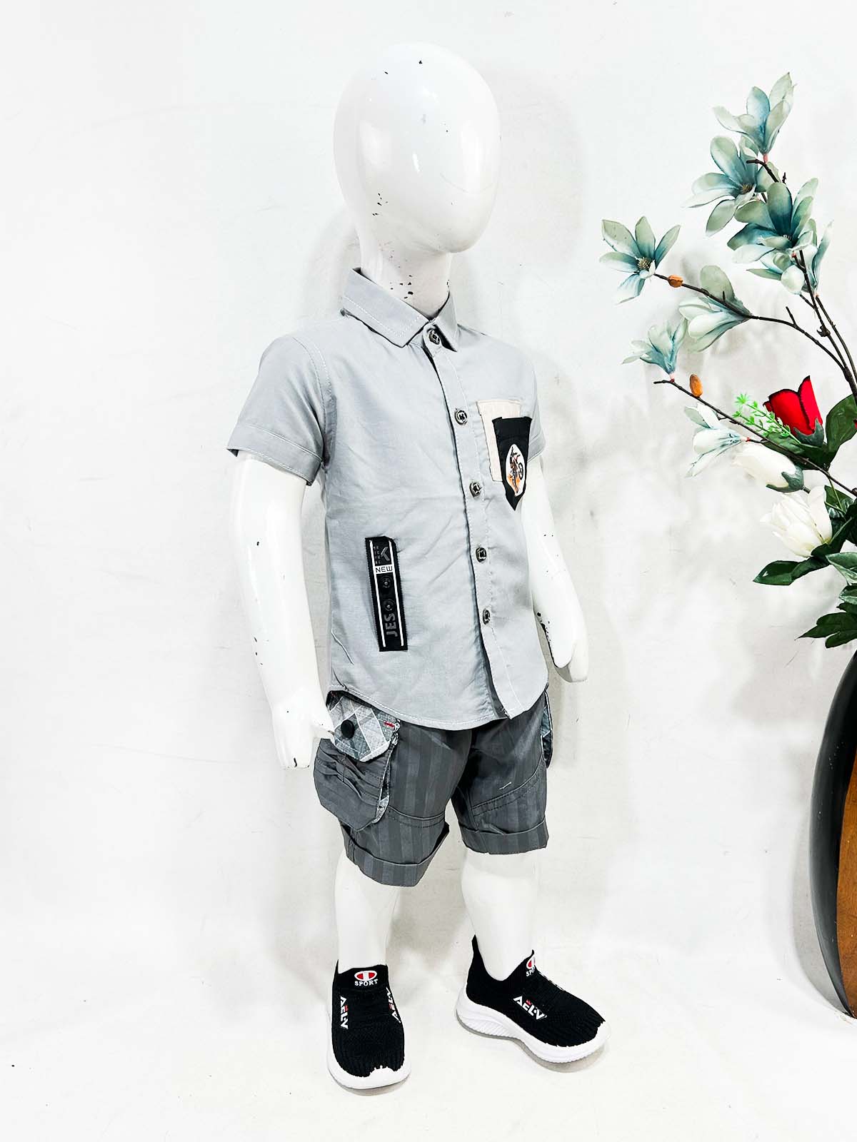 1Yr - 4Yrs Grey Suit For Kids ES BS701
