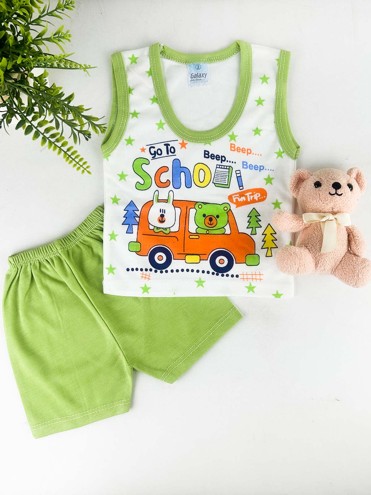 3Mth - 9Mth Green Baba Suit For Newborn HG NBS761