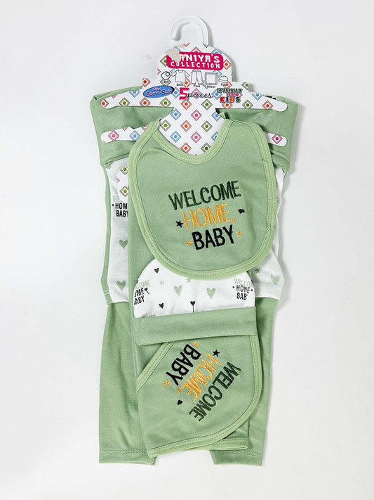 0Mth - 3Mth Green 5Pcs Gift Set For Newborn HG NBGS298