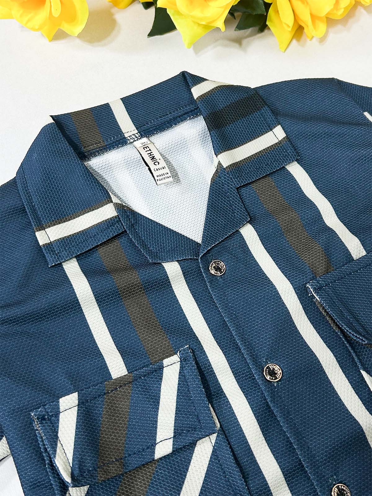 4Yrs - 10Yrs Blue Old Money Shirt for Boys BCS76