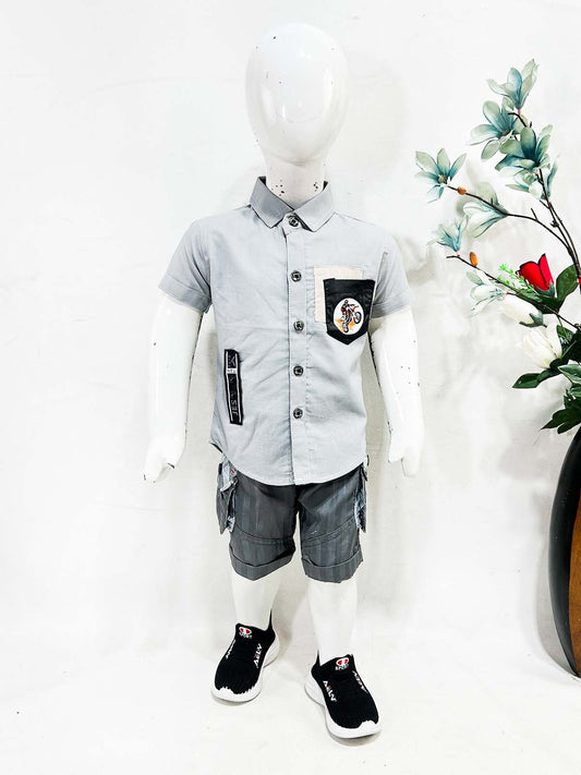 1Yr - 4Yrs Grey Suit For Kids ES BS701