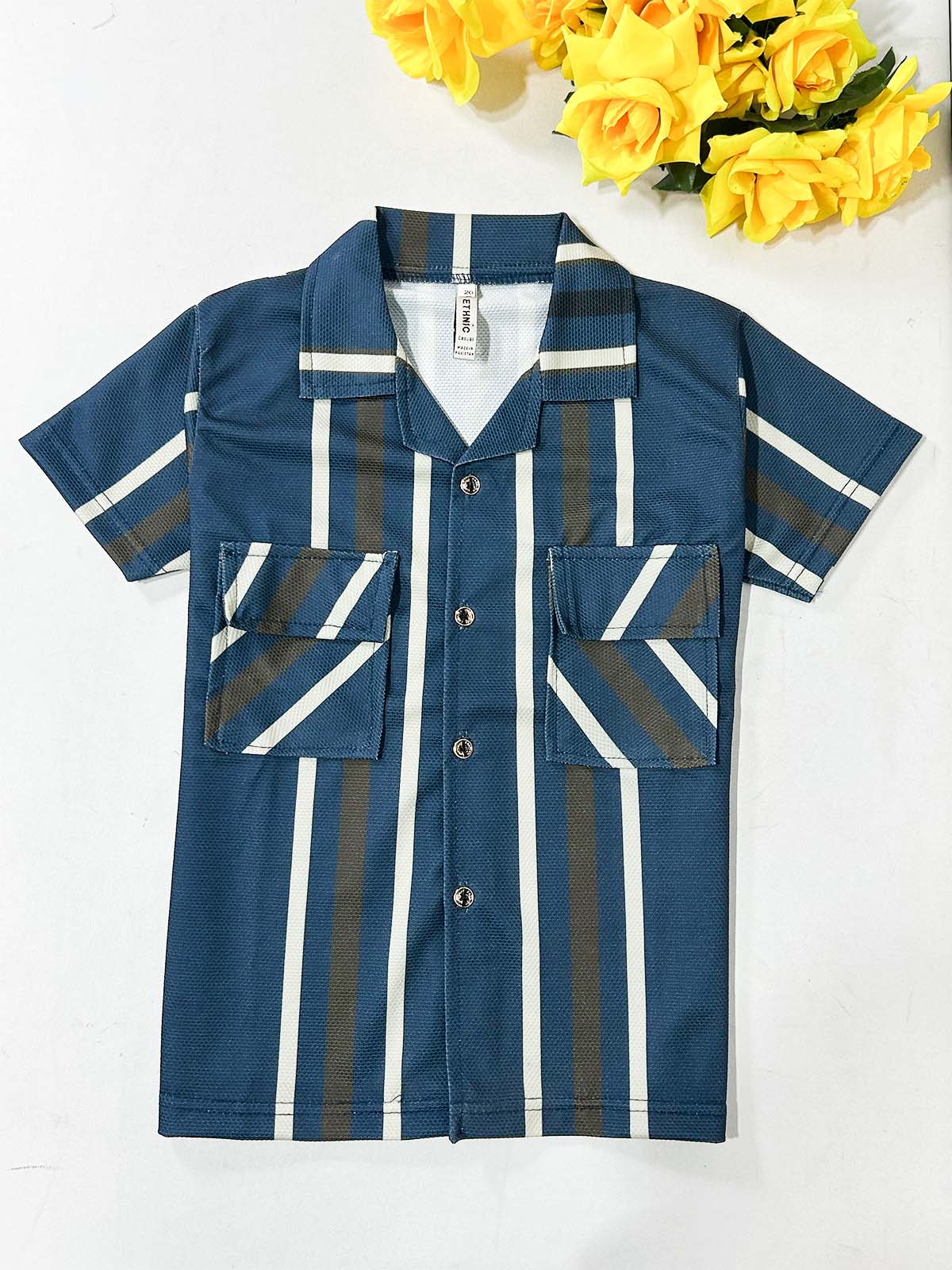 4Yrs - 10Yrs Blue Old Money Shirt for Boys BCS76