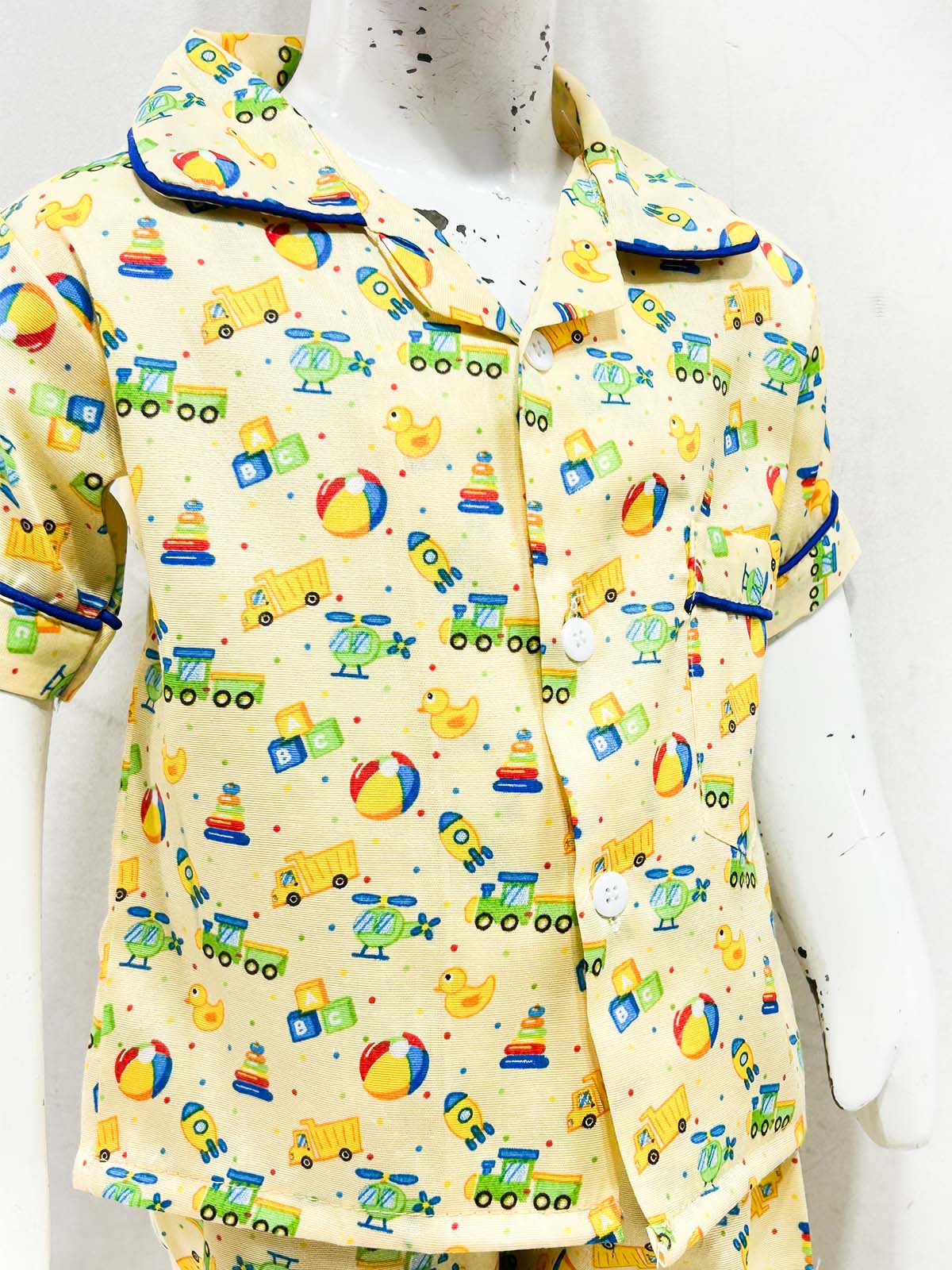 1Yrs - 5Yrs Yellow Cotton Night Suit For Kids NG BNS37