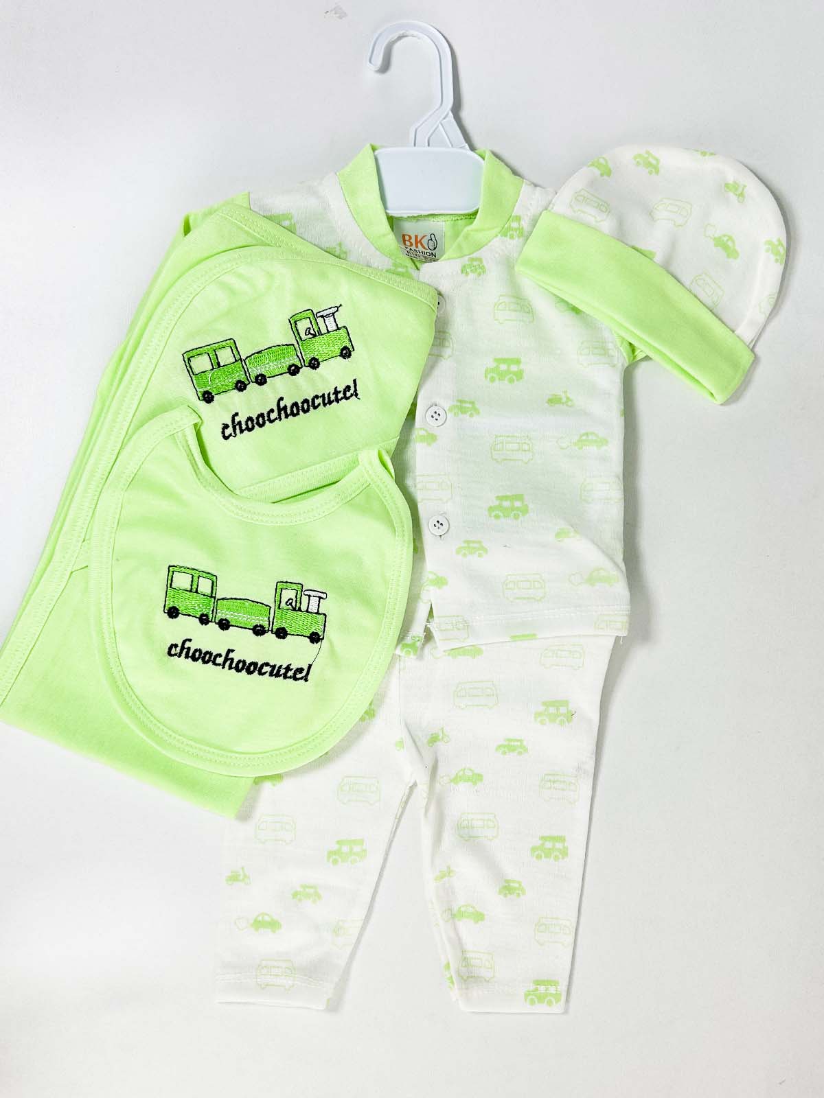 0Mth - 3Mth Green 5Pcs Gift Set For Newborn HG NBGS300