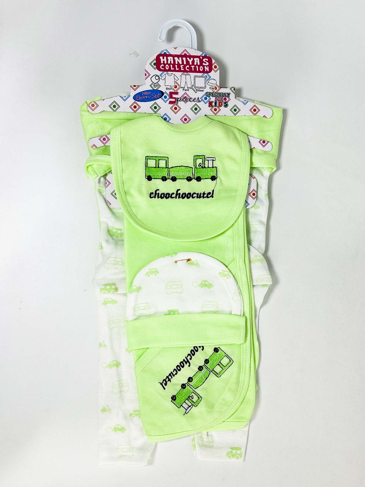 0Mth - 3Mth Green 5Pcs Gift Set For Newborn HG NBGS300