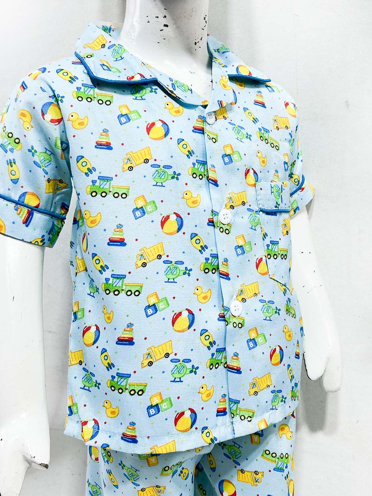 1Yrs - 5Yrs Ferozi Cotton Night Suit For Kids NG BNS38