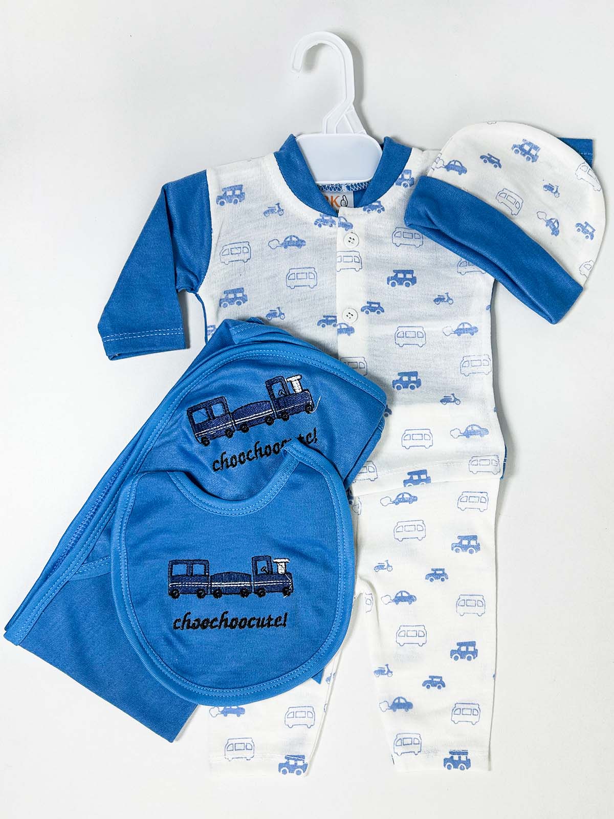0Mth - 3Mth Blue 5Pcs Gift Set For Newborn HG NBGS301