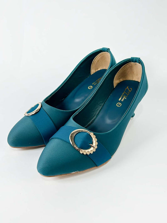 Teal Casual Sandal Heels For Women WP35