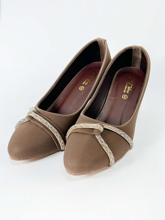 Brown Casual Sandal Heels For Women WP36