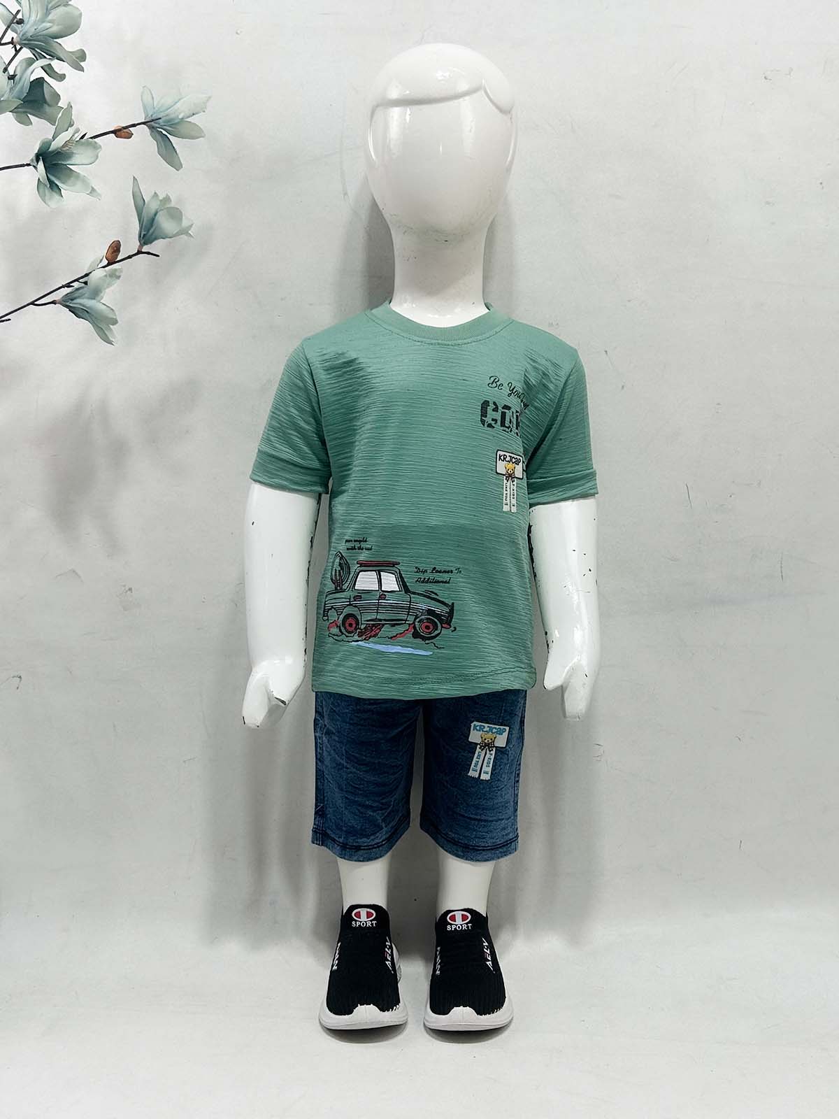 1Yr - 4Yrs Car Green Suit For Kids RZ BS715