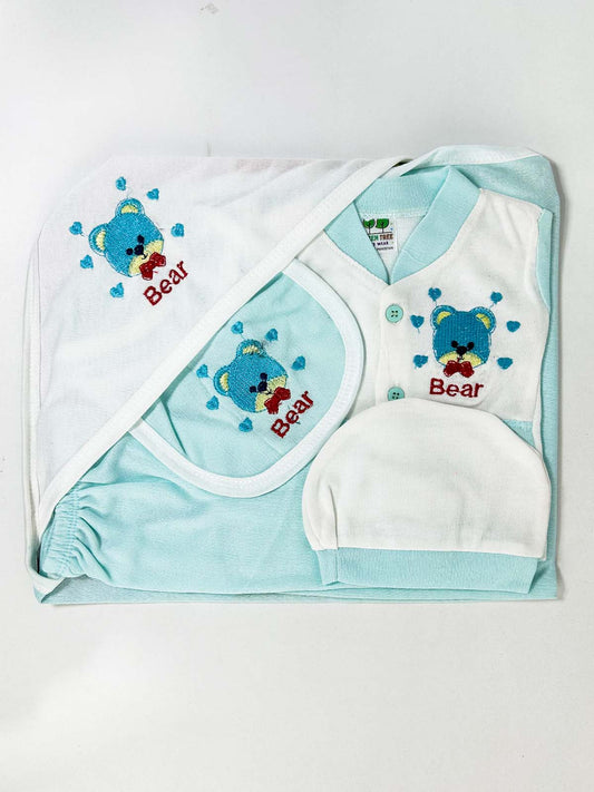 0Mth - 3Mth Blue 5Pcs Gift Set For Newborn HG NBGS303