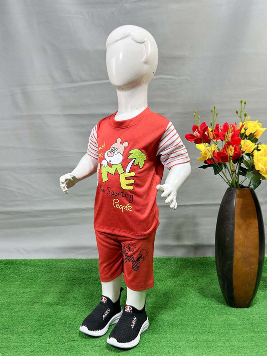 1Yr - 4Yrs JME Red Suit For Kids RG BS594