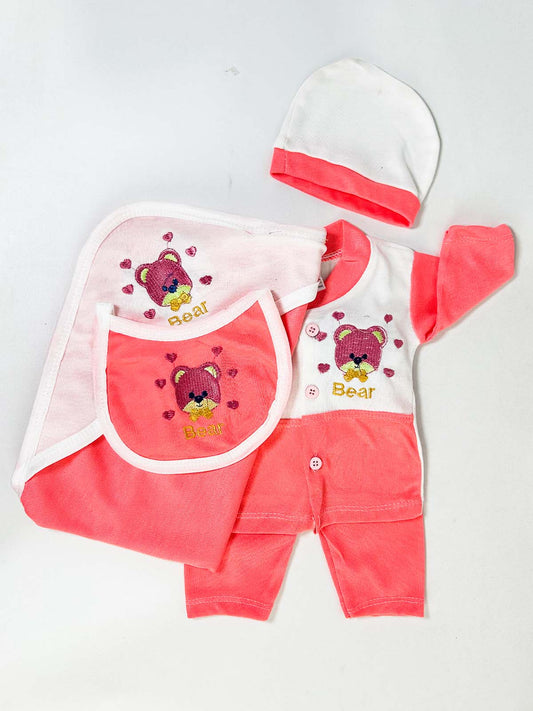0Mth - 3Mth Pink 5Pcs Gift Set For Newborn HG NBGS304