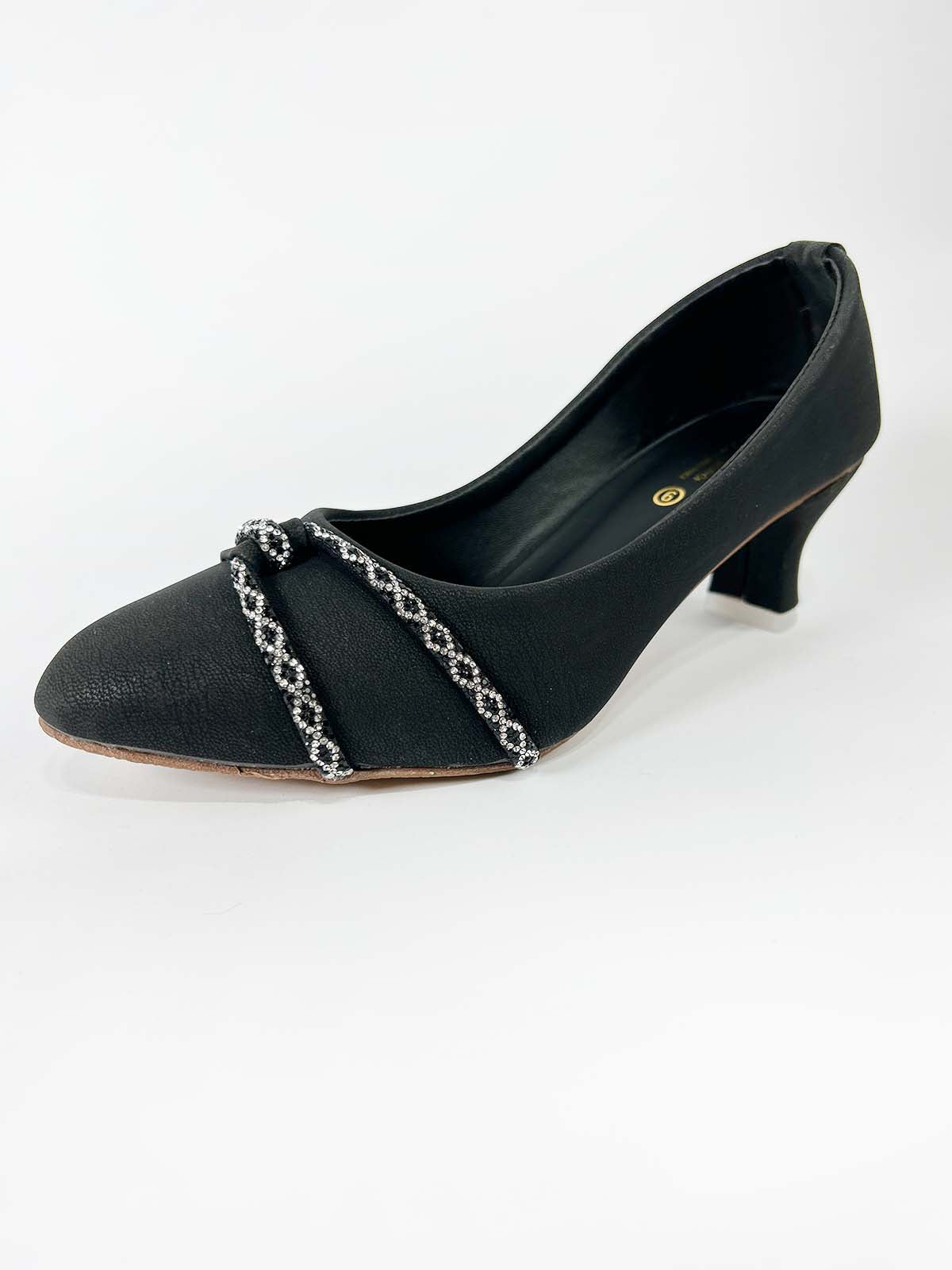 Black Casual Sandal Heels For Women WP37