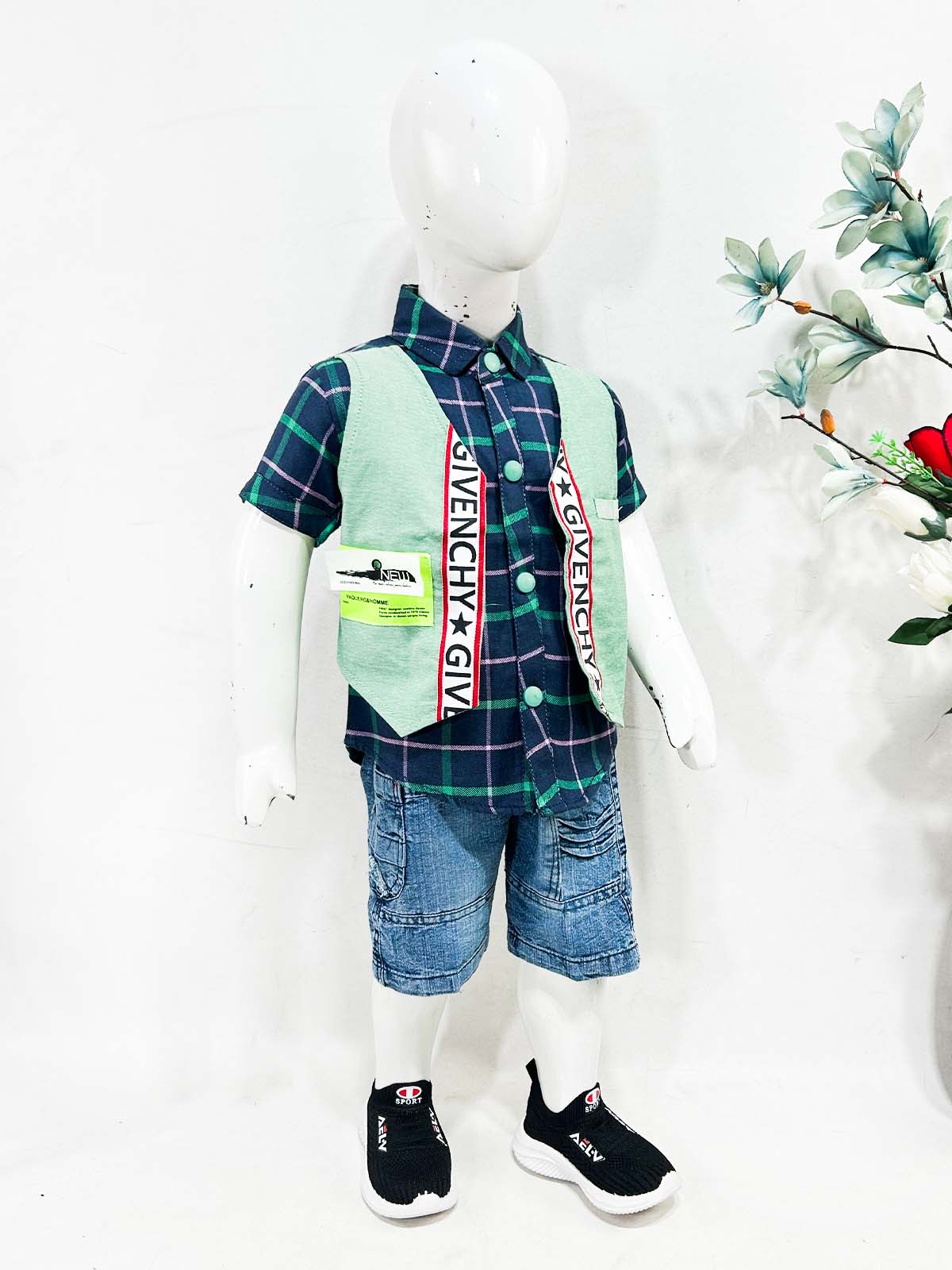 1Yr - 4Yrs Green Suit For Kids ES BS705