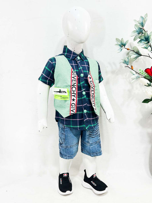 1Yr - 4Yrs Green Suit For Kids ES BS705