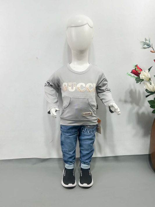 1Yr - 4Yrs GUC Grey Suit For Kids RZ BS759