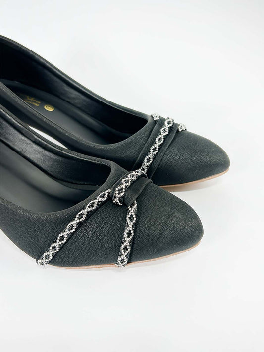 Black Casual Sandal Heels For Women WP37