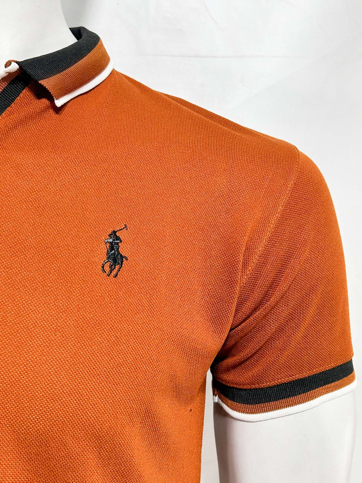 Orange V Polo T-Shirt For Men MTS438