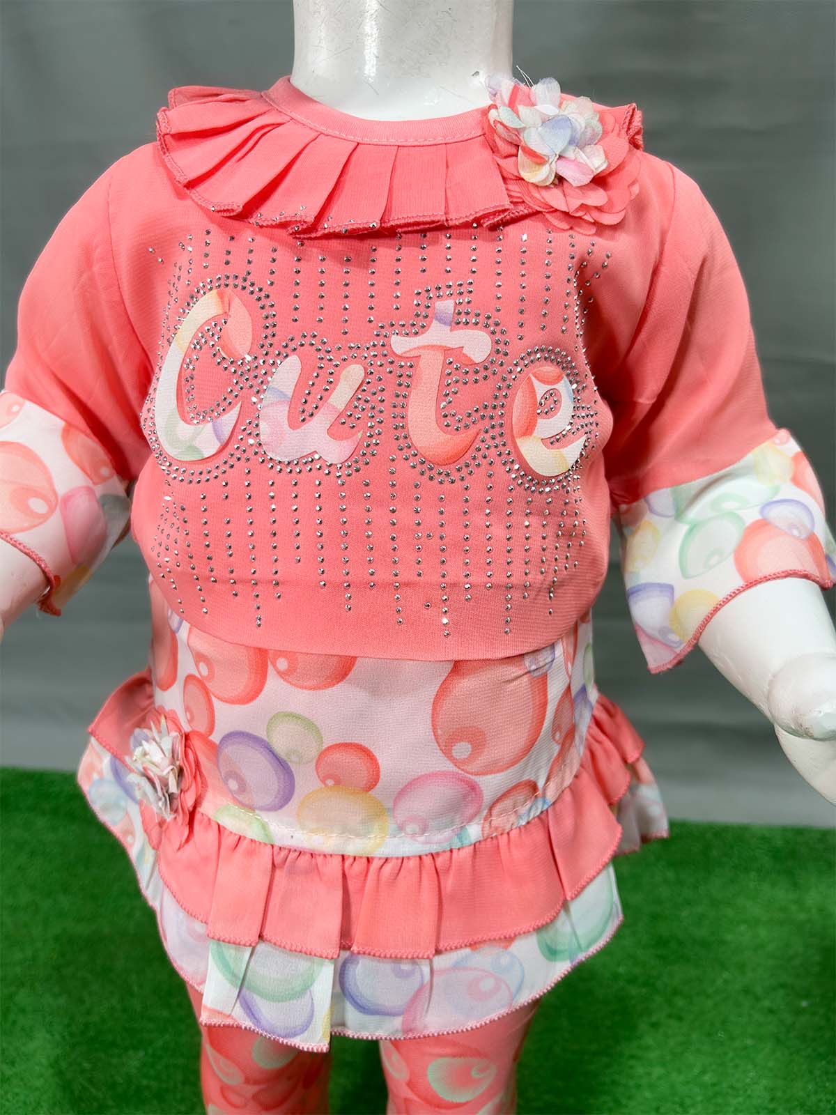 0Mth - 4Yrs Dark Coral Suit For Girls WG GS391