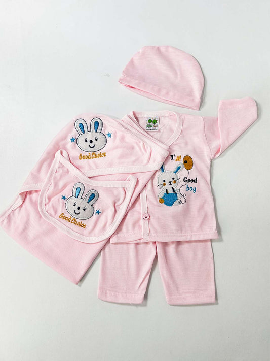 0Mth - 3Mth Pink 5Pcs Gift Set For Newborn HG NBGS307