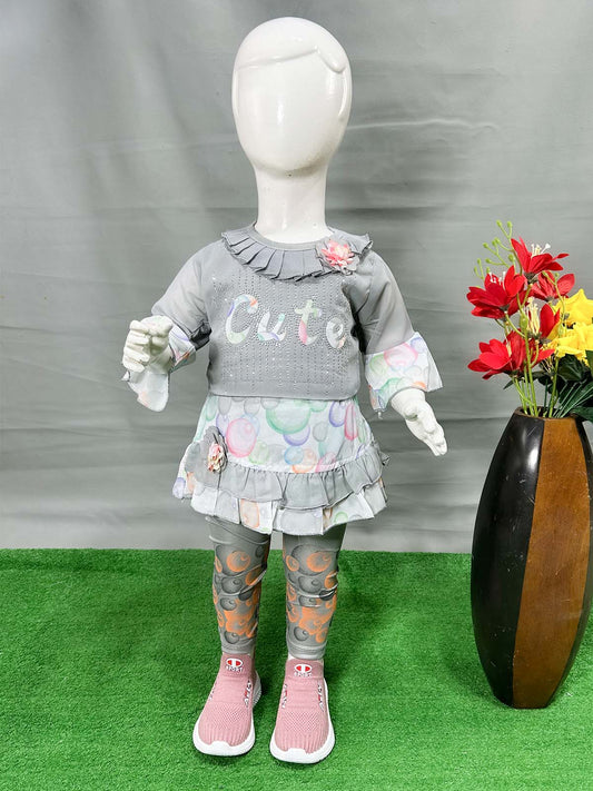 0Mth - 4Yrs Grey Suit For Girls WG GS392