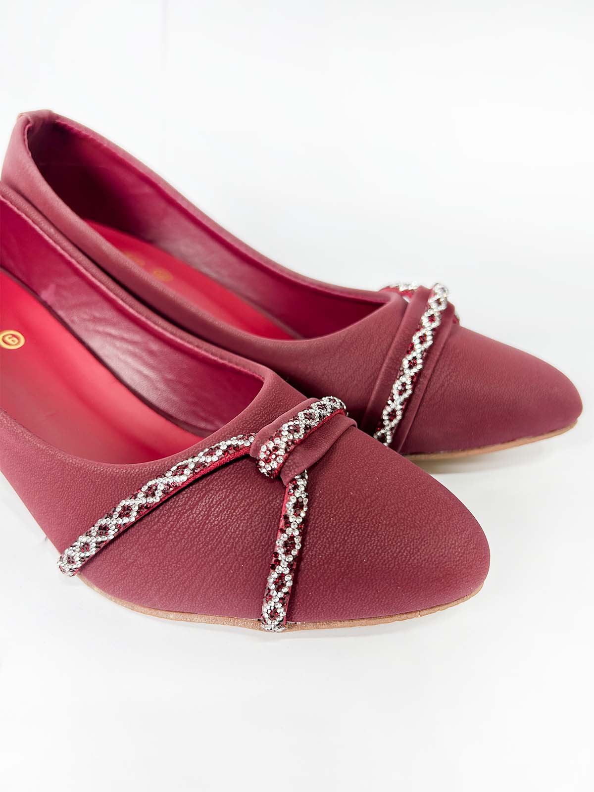 Maroon Casual Sandal Heels For Women WP39