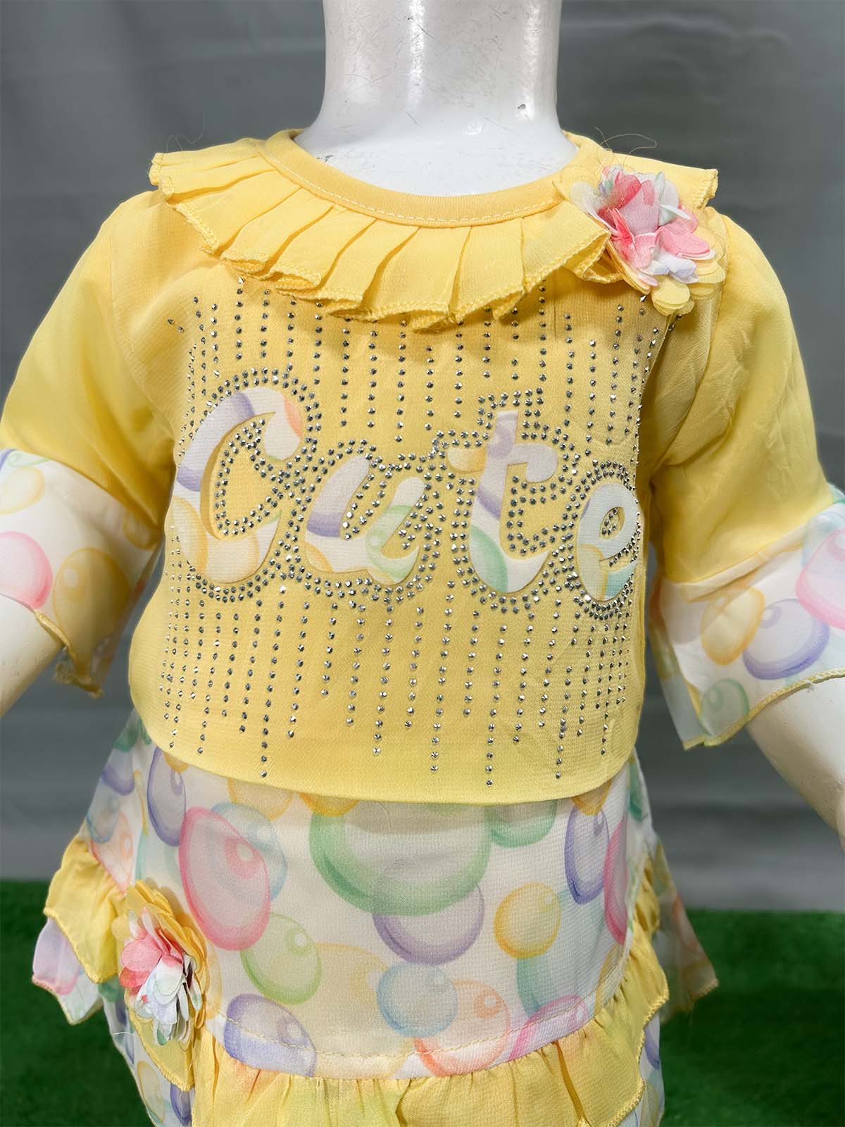 0Mth - 4Yrs Yellow Suit For Girls WG GS393