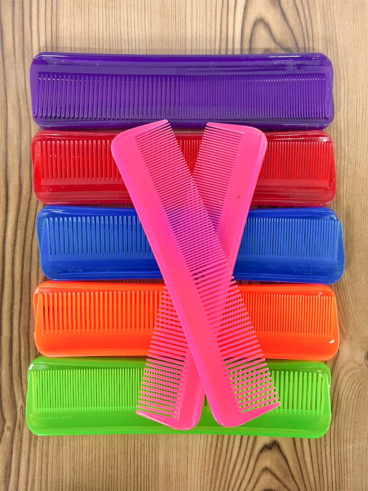 Pack of 12 Colorful Large Hair Comb