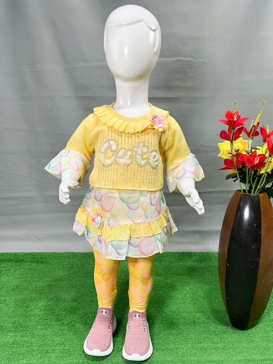 0Mth - 4Yrs Yellow Suit For Girls WG GS393