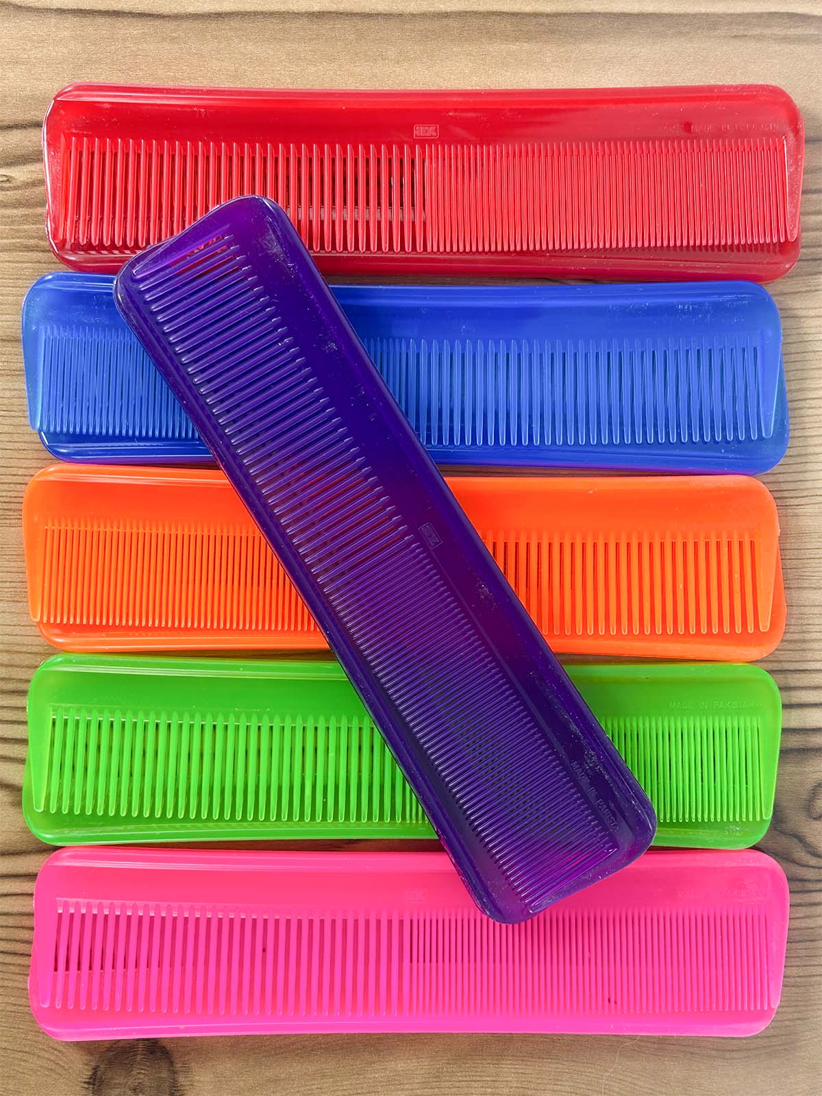 Pack of 12 Colorful Large Hair Comb