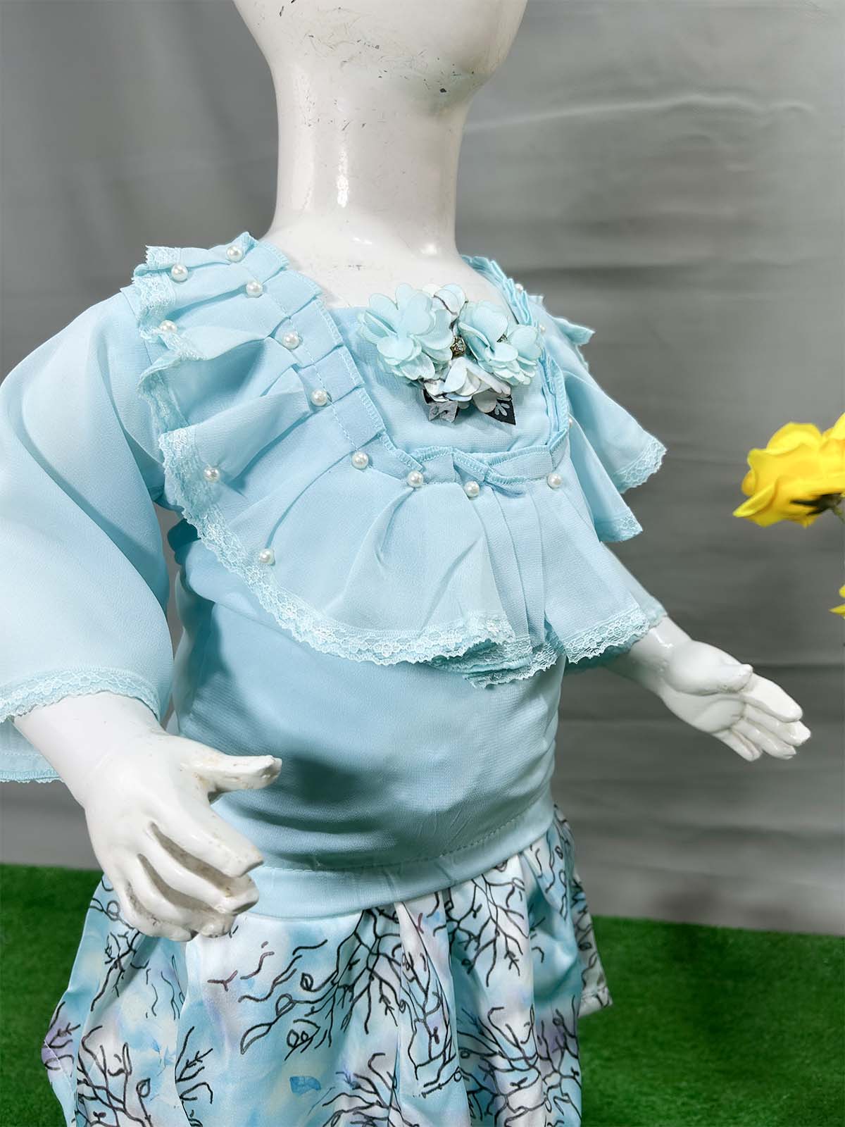 0Mth - 4Yrs Blue Suit For Girls WG GS394