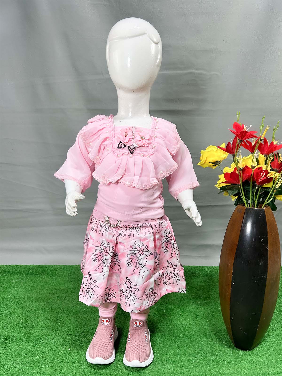 0Mth - 4Yrs Pink Suit For Girls WG GS395