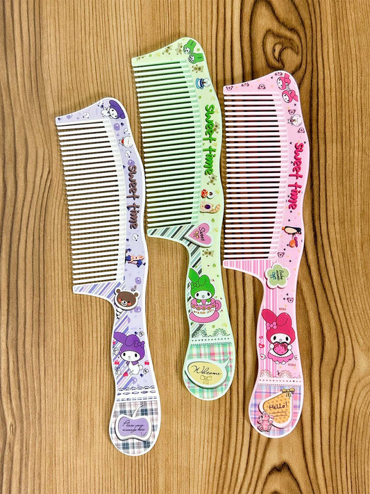Pack of 3 Printed Hair Comb