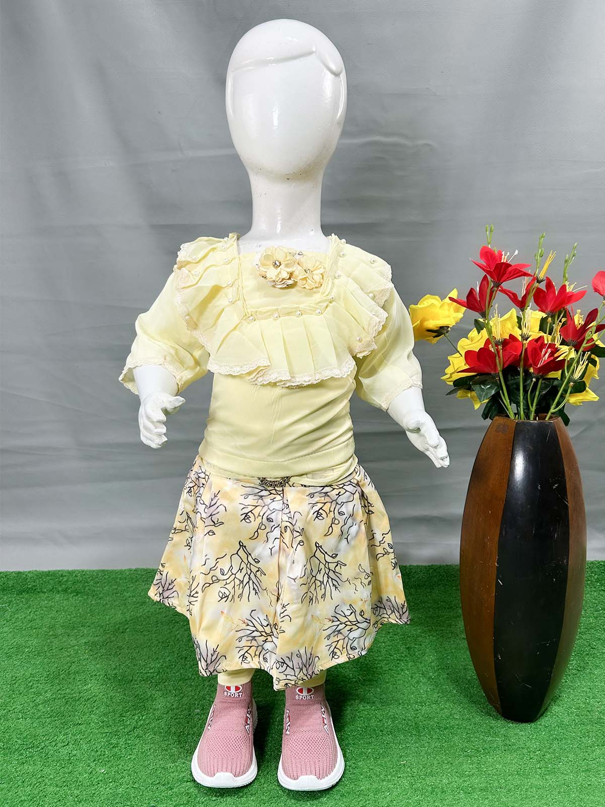 0Mth - 4Yrs Yellow Suit For Girls WG GS396