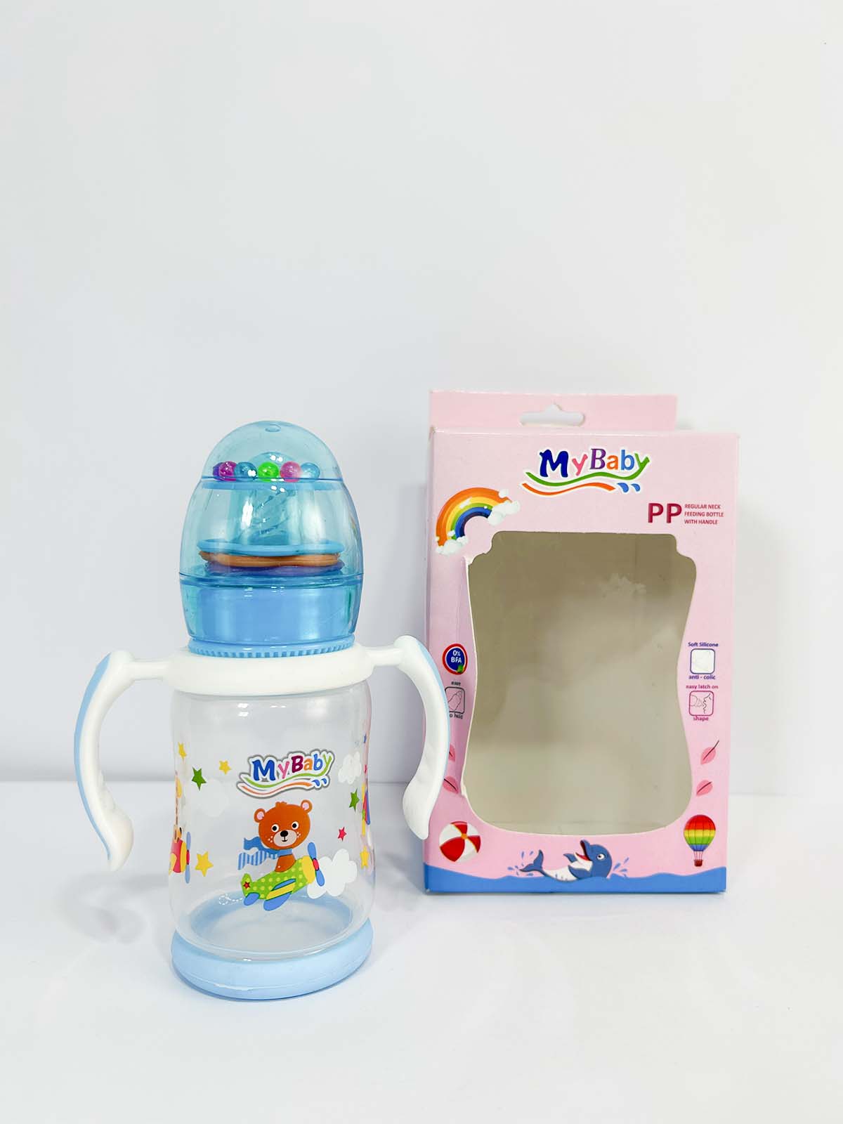 MyBaby Baby Feeder Transparent Blue - 150ML