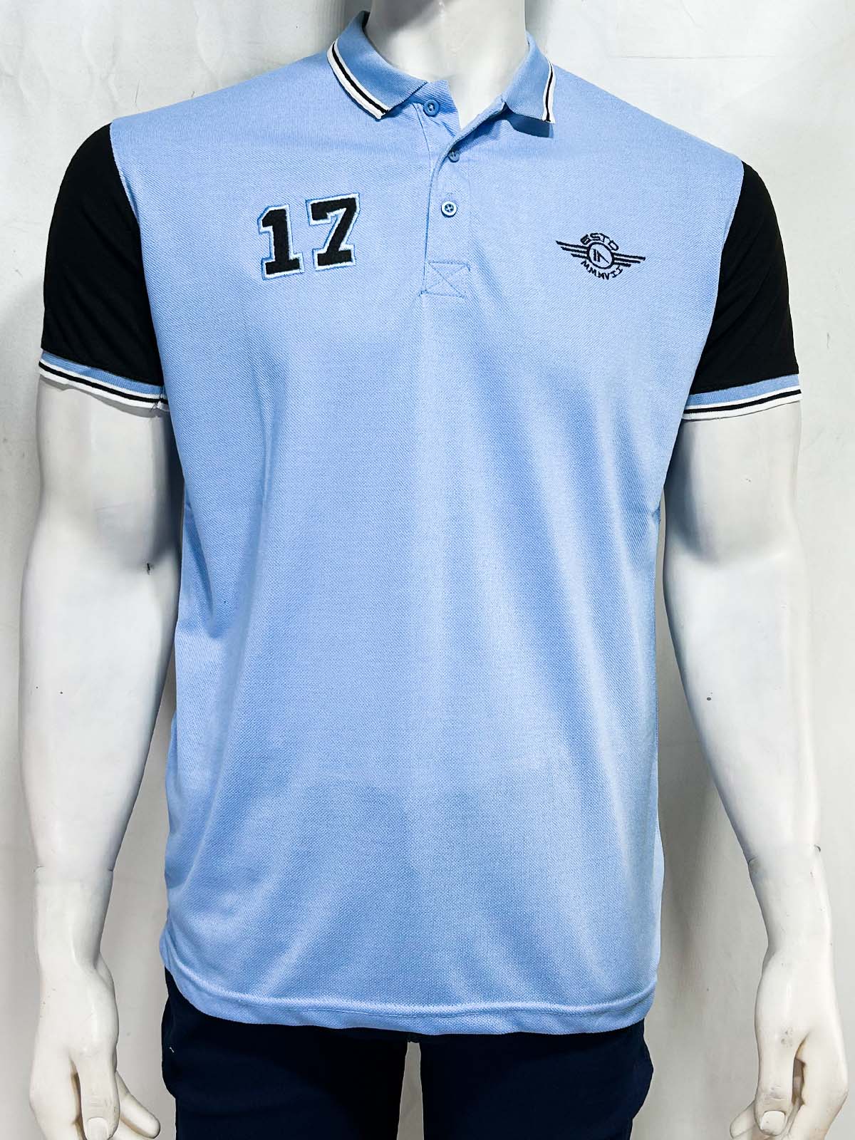 Blue 17 Polo T-Shirt For Men MTS411