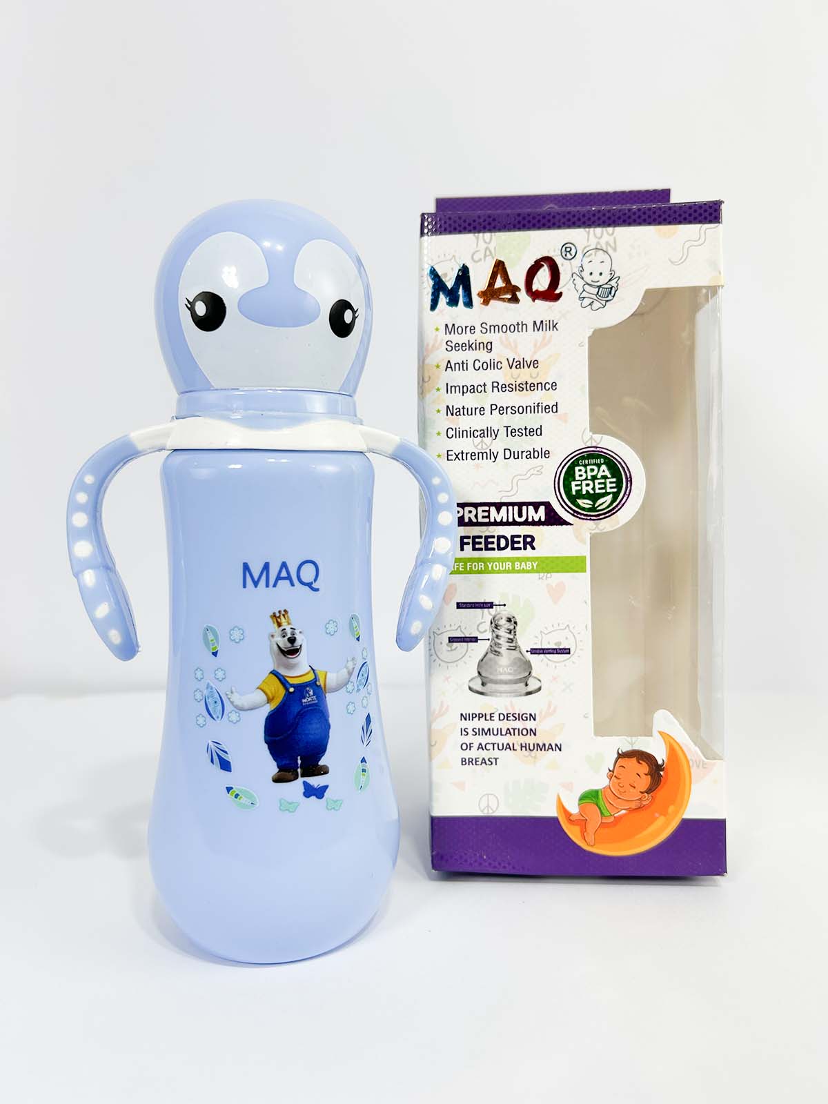 MAQ Baby Feeder Blue - 260ML