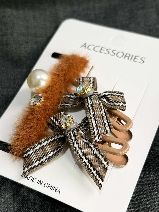 Pack Of 3 Pony and Hair Clips For Girls GHB50