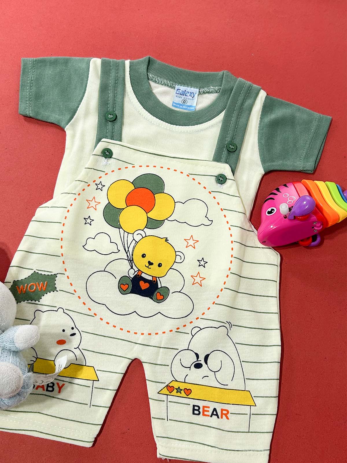 0Mth - 3Mth Green Romper For Newborn HG NBR110