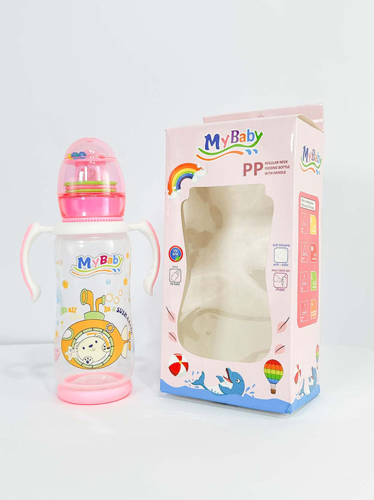 MyBaby Baby Feeder Transparent Pink - 260ML