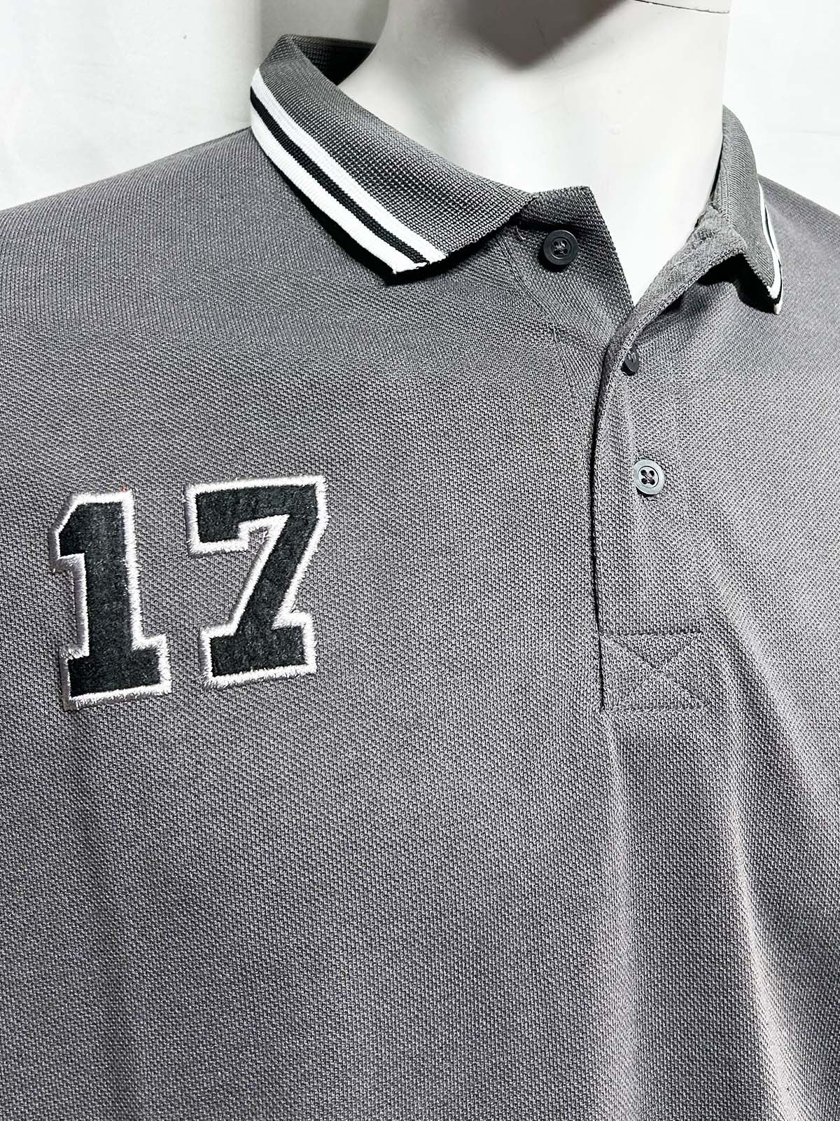 Grey 17 Polo T-Shirt For Men MTS414